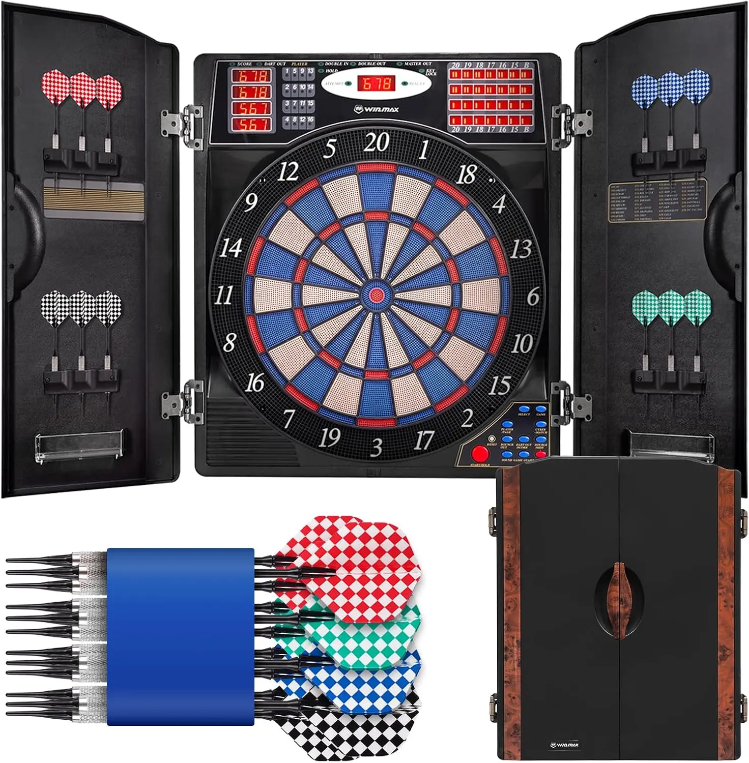 Electronic Dartboard Cabinet - Juego de Tablero de Dardos Electrónico