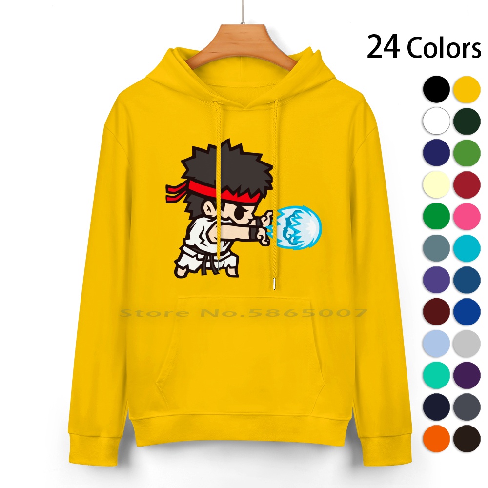 Arcade Vegas - Hadoken-Sudadera con capucha de algodón puro,