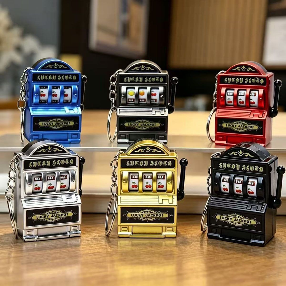Fruit Slot Machine - Mini máquina tragamonedas portátil con forma