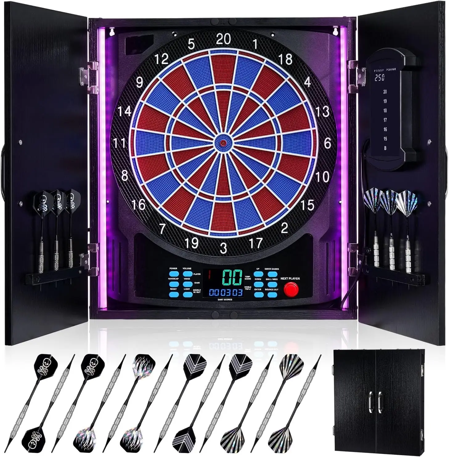 Electronic Dartboard Cabinet - Tablero de dardos electrónico, gabinete de