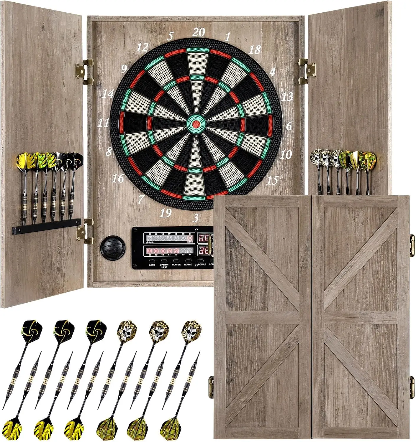 Electronic Dartboard Cabinet - Tablero de dardos electrónico, gabinete decorativo