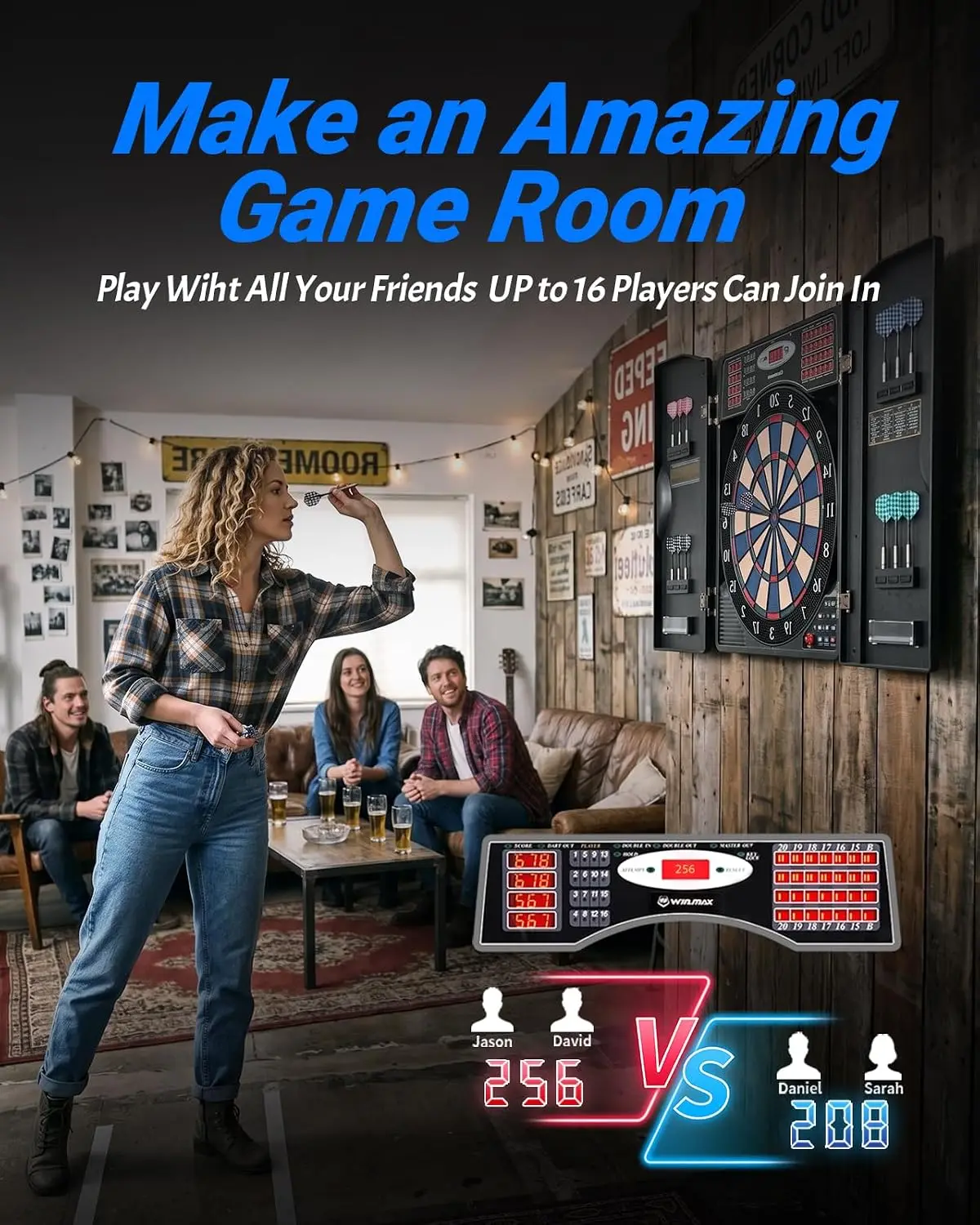 Juego de Tablero de Dardos Ele - Electronic Dartboard Cabinet reseña y precio