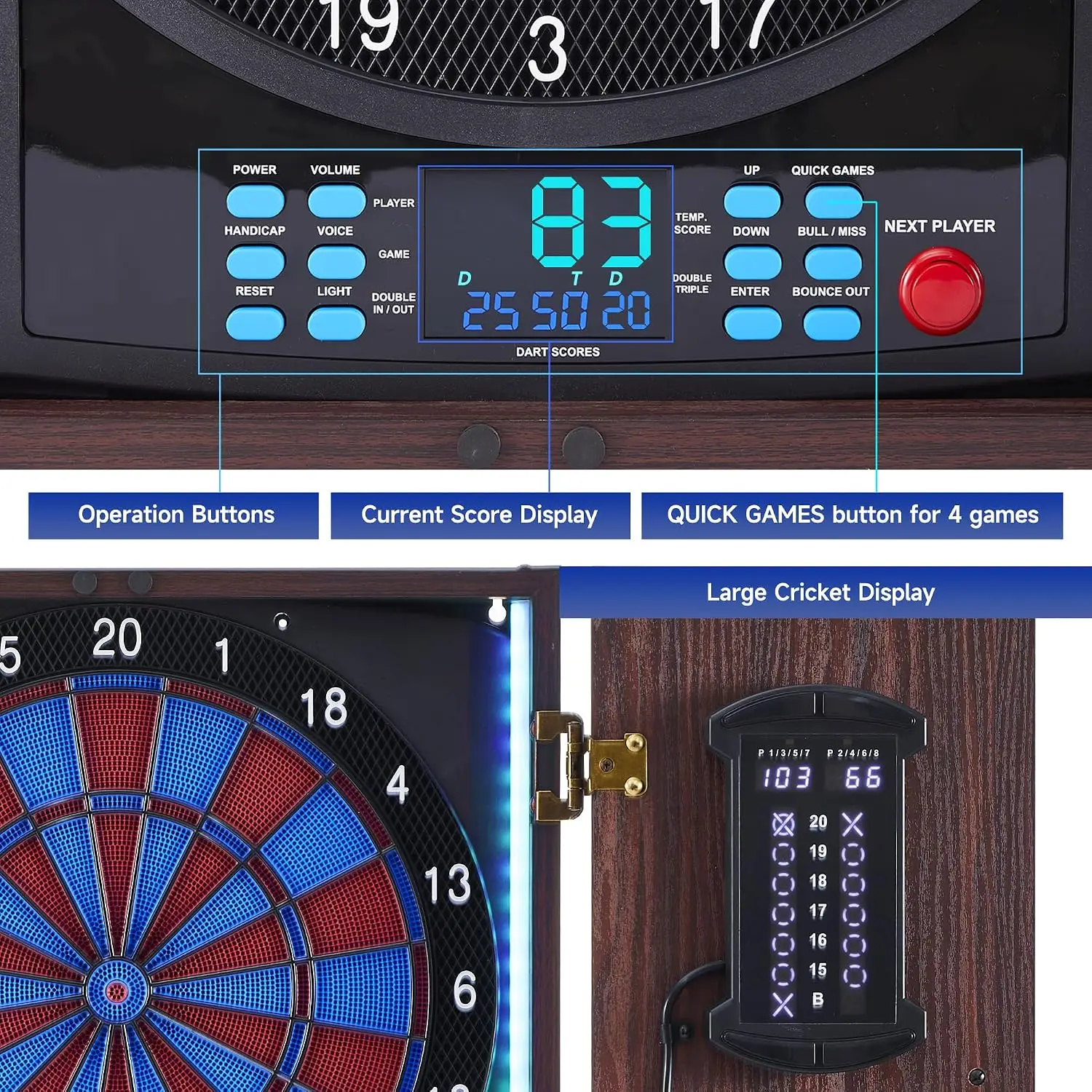 Gabinete para Dardos Electróni - Electronic Dartboard Cabinet reseña y precio