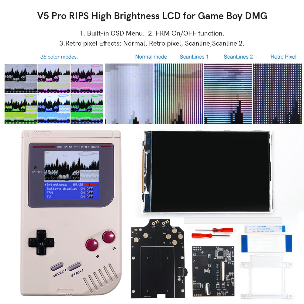 HISPEEDIDO Para GB Dmg V5 Pro, - Lcd Screen Arcade reseña y precio