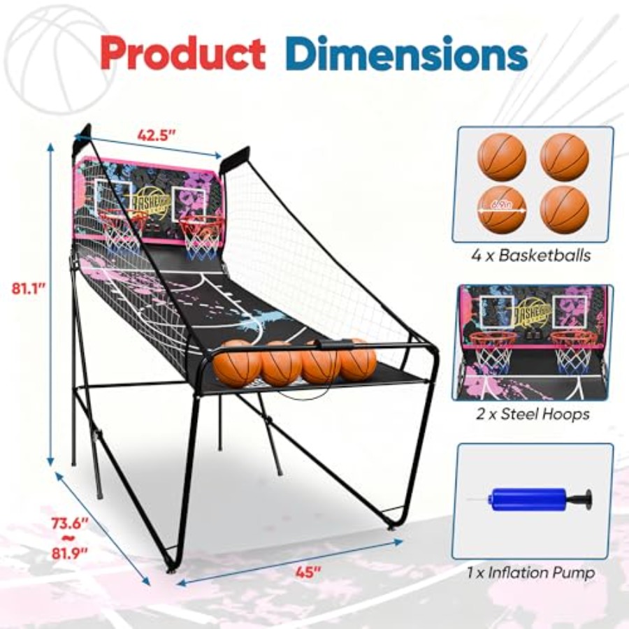 Juego de baloncesto electrónic - Arcade Games & Vending Llc reseña y precio