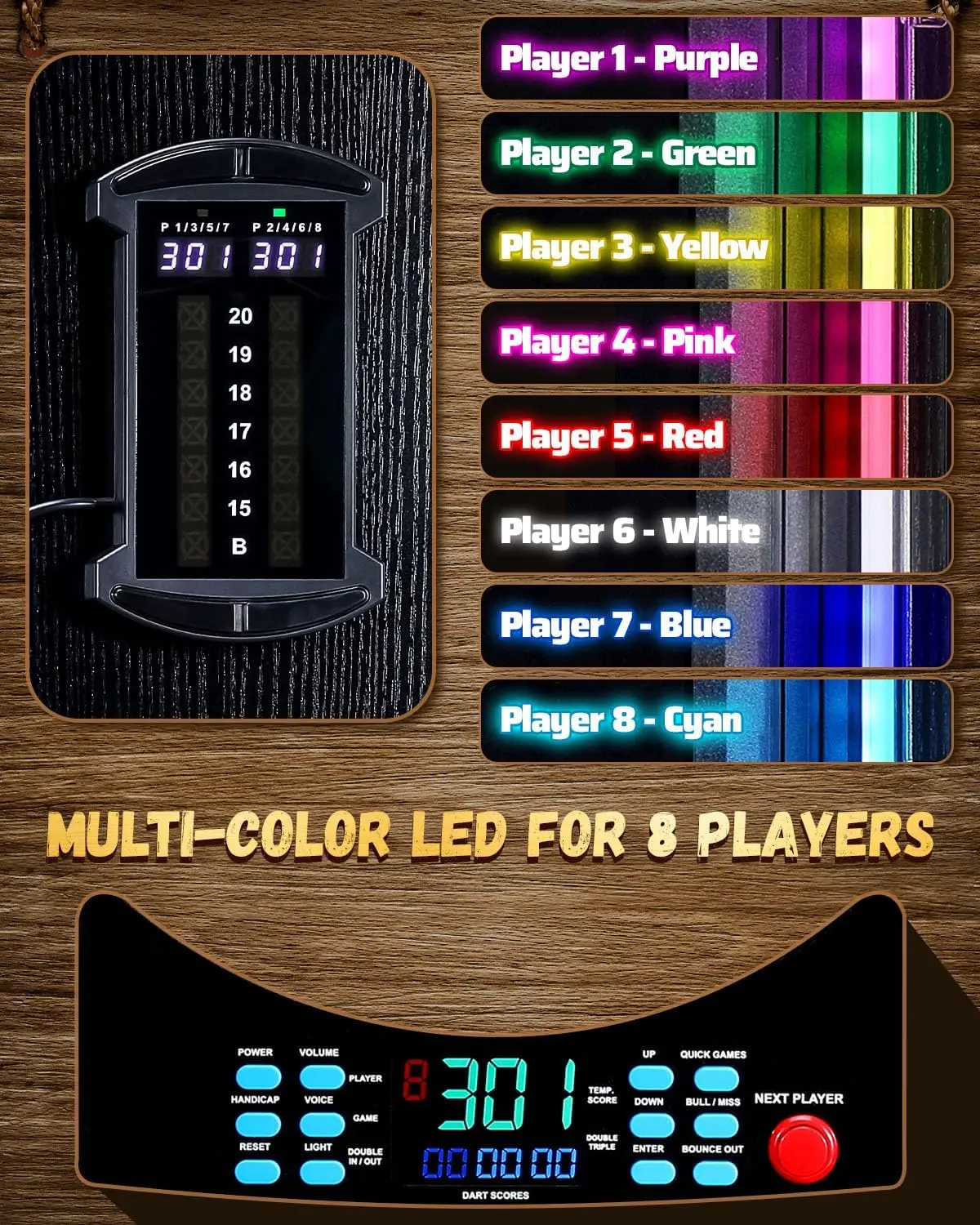 Tablero de dardos electrónico, - Electronic Dartboard Cabinet reseña y precio